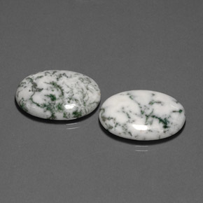 31.10 ct Multicolor Dendritic Agate Stone, Natural Dendritic Agate in Oval Cabochon Shape for Sale