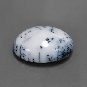 15.11 ct Multicolor Dendritic Agate Gemstone, Dendritic Agate Gem in Oval Cabochon Shape for Sale.