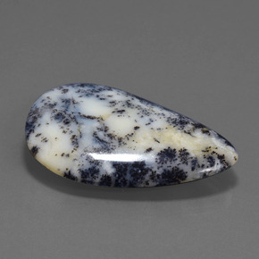 57.71 ct Multicolor Dendritic Agate Stone, Natural Dendritic Agate in Pear Cabochon Shape for Sale