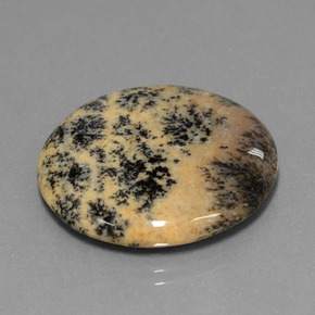 25.38 ct Multicolor Dendritic Agate Stone, Natural Dendritic Agate in Round Cabochon Shape for Sale
