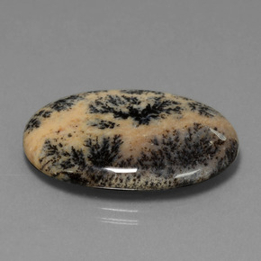 25.50 ct Multicolor Dendritic Agate Stone, Natural Dendritic Agate in Oval Cabochon Shape for Sale