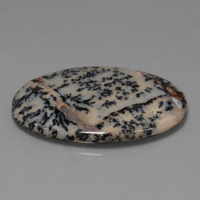 52.67 ct Multicolor Dendritic Agate Stone, Natural Dendritic Agate in Oval Cabochon Shape for Sale