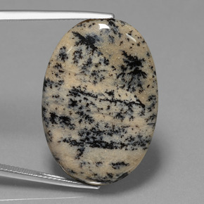 28.19 ct Multicolor Dendritic Agate Gemstone, Dendritic Agate Gem in Oval Cabochon Shape for Sale.