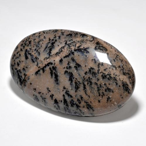 83.45 ct Multicolor Dendritic Agate Stone, Natural Dendritic Agate in Oval Cabochon Shape for Sale