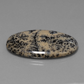 36.58 ct Multicolor Dendritic Agate Stone, Natural Dendritic Agate in Oval Cabochon Shape for Sale