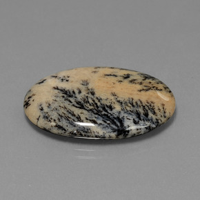23.90 ct Multicolor Dendritic Agate Stone, Natural Dendritic Agate in Oval Cabochon Shape for Sale