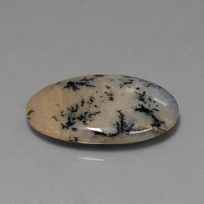 26.13 ct Multicolor Dendritic Agate Stone, Natural Dendritic Agate in Oval Cabochon Shape for Sale