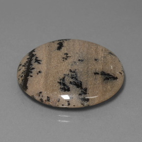 36.61 ct Multicolor Dendritic Agate Stone, Natural Dendritic Agate in Round Cabochon Shape for Sale