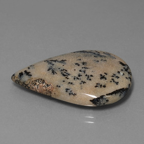 28.31 ct Multicolor Dendritic Agate Stone, Natural Dendritic Agate in Pear Cabochon Shape for Sale