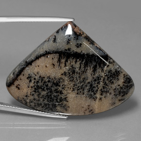 44.44 ct Multicolor Dendritic Agate Gemstone, Dendritic Agate Gem in Fancy Cabochon Shape for Sale.