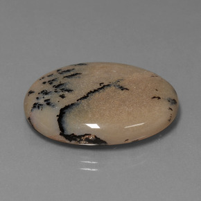 35.89 ct Multicolor Dendritic Agate Stone, Natural Dendritic Agate in Oval Cabochon Shape for Sale