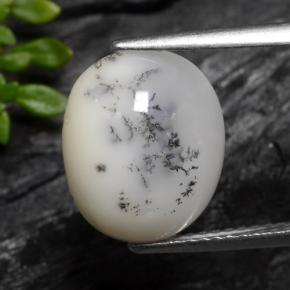 3.70 ct Multicolor Dendritic Agate Gemstone, Dendritic Agate Gem in Oval Cabochon Shape for Sale.