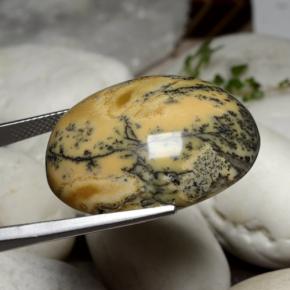 Dendritic Agate Gemstone in 28 x 24 mm Size for Sale, Dendritic Agate Stone in Multicolor Color