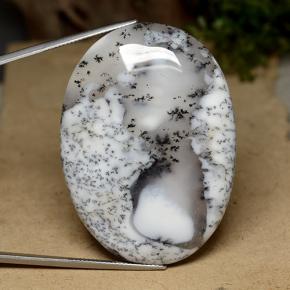 99.91 ct Multicolor Dendritic Agate Gemstone, Dendritic Agate Gem in Oval Cabochon Shape for Sale.