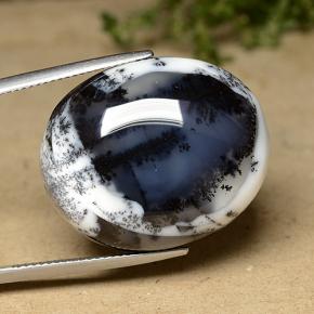 42.78 ct Multicolor Dendritic Agate Stone, Natural Dendritic Agate in Oval Cabochon Shape for Sale