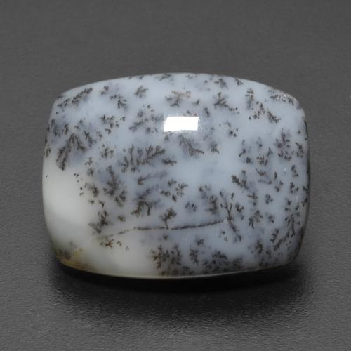 7,78 ct kissenschliff mehrfarbiger Dendritischer-Achat aus Indien, Größe 16 x 12,4mm, Garantiert natürlicher Edelstein, Opaque Reinheit, 1 Stück Dendritischer-Achat in Mehrfarbig Farbe, Mohs-Härte von 6,5 - 7 Geeignet für den täglichen Gebrauch im Schmuck, Photo A