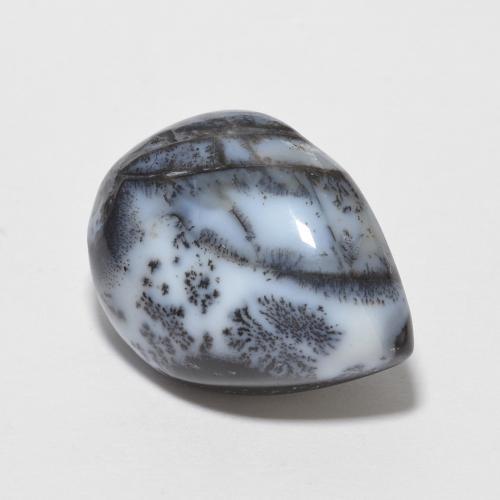 6.50 ct Multicolor Dendritic Agate Stone, Natural Dendritic Agate in Pear Cabochon Shape for Sale