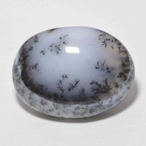 Dendritique Agate Multicolore Ovale 20,1 x 15mm de l'Inde, poids de 13,78 ct, pierre gemme naturelle Non traité de pureté Translucide, 1 pièce d'agate dendritique oval cabochon, couleur : Multicolore, dureté de Mohs de 6.5 à 7 convient aux bijoux de tous les jours, pierre de sagesse, Photo A