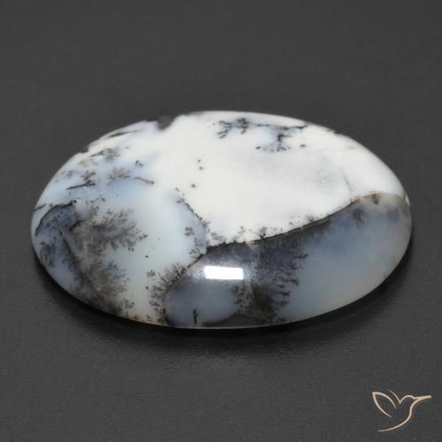 Dendritic Agate Gemstone in 22.4 x 16 mm Size for Sale, Dendritic Agate Stone in Multicolor Color