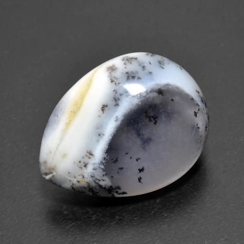 6.66 ct Multicolor Dendritic Agate Stone, Natural Dendritic Agate in Pear Cabochon Shape for Sale