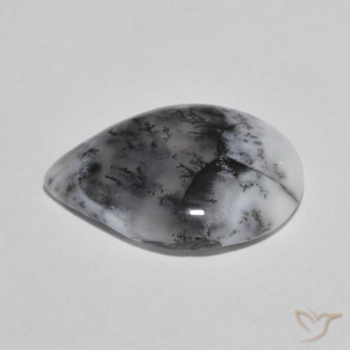 Dendritic Agate Gemstone in 18 x 13 mm (calibrated) Size for Sale, Dendritic Agate Stone in Multicolor Color