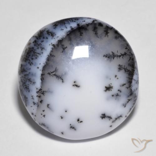 14.83 ct Round Dendritic Agate, 18.9 mm From India, Photo A