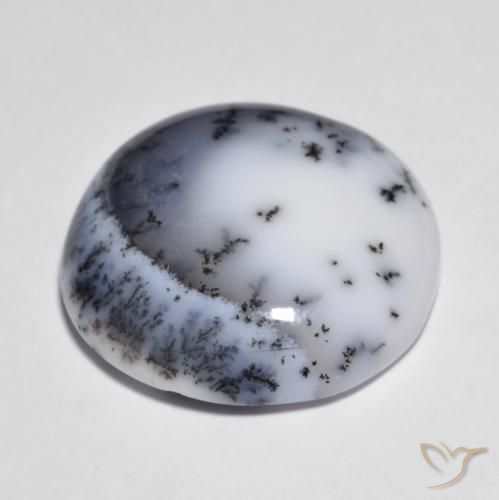 Dendritic Agate Gemstone in 19 mm (calibrated) Size for Sale, Dendritic Agate Stone in Multicolor Color