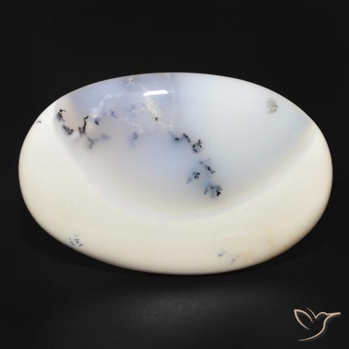 144.19 ct Oval Dendritic Agate, 62.4 x 41.6 mm From India, Photo A