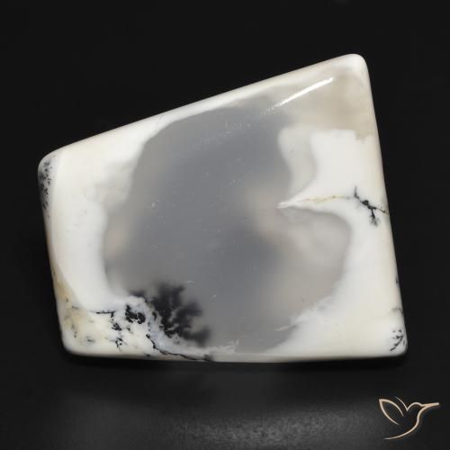 33.09 ct Fancy Dendritic Agate, 25.6 x 22.9 mm From India, Photo A