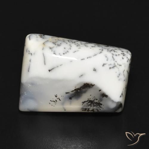 10.55 ct Fancy Dendritic Agate, 16.1 x 11.8 mm From India, Photo A