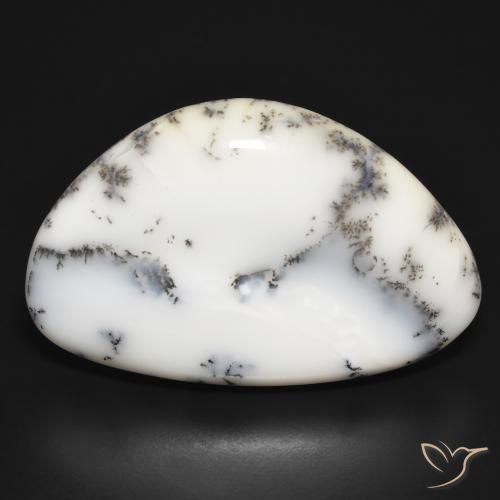 31.47 ct Fancy Dendritic Agate, 34.8 x 22 mm From India, Photo A