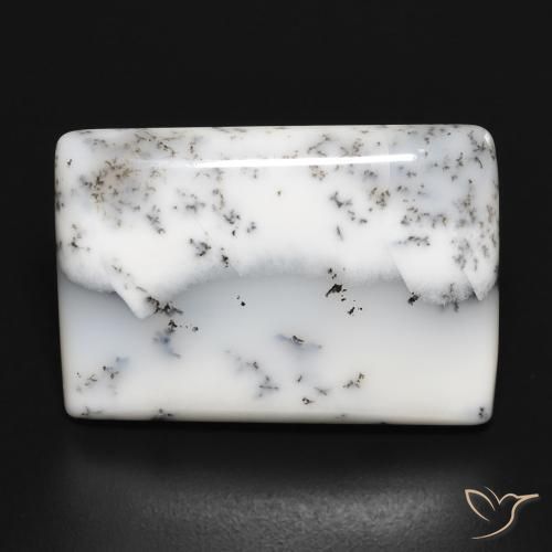 16.69 ct Loose Baguette Dendritic Agate, 21.9 x 15.2 mm From India, Photo A