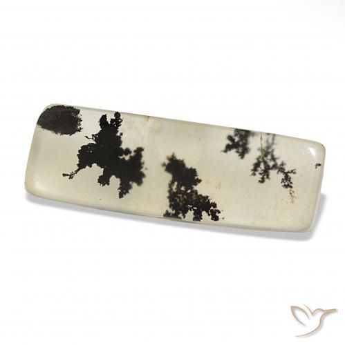 6.39 ct Multicolor Dendritic Agate Stone, Natural Dendritic Agate in Baguette Cabochon Shape for Sale
