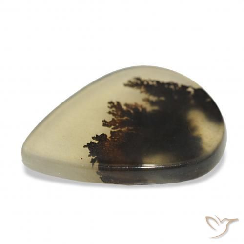 Dendritic Agate Gemstone in 17.1 x 13.8 mm Size for Sale, Dendritic Agate Stone in Multicolor Color