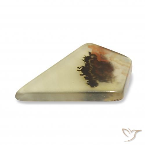 Dendritic Agate Gemstone in 20.2 x 13.5 mm Size for Sale, Dendritic Agate Stone in Multicolor Color