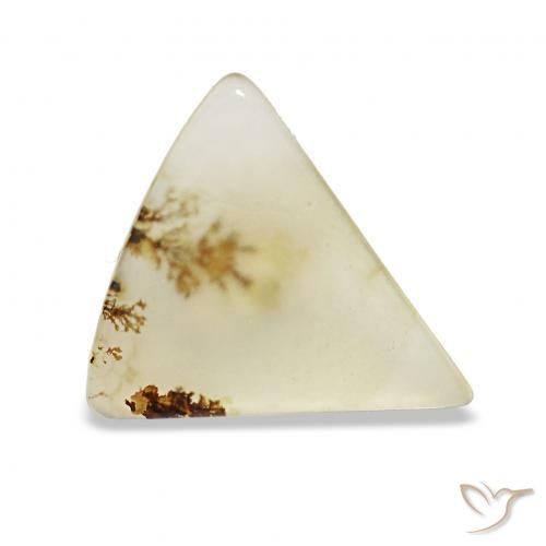 2.11 ct Multicolor Dendritic Agate Stone, Natural Dendritic Agate in Trillion Cabochon Shape for Sale