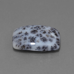 8.39 ct Multicolor Dendritic Chalcedony Stone, Natural Dendritic Chalcedony in Cushion Cabochon Shape for Sale
