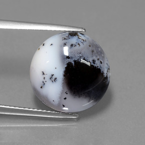 9.50 ct Multicolor Dendritic Chalcedony Gemstone, Dendritic Chalcedony Gem in Round Cabochon Shape for Sale.