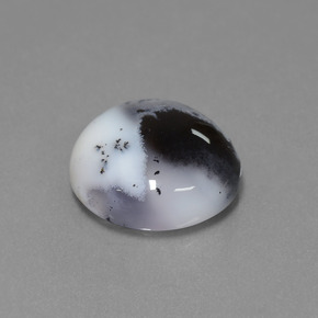 9.50 ct Multicolor Dendritic Chalcedony Stone, Natural Dendritic Chalcedony in Round Cabochon Shape for Sale