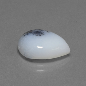 6.98 ct Multicolor Dendritic Chalcedony Stone, Natural Dendritic Chalcedony in Pear Cabochon Shape for Sale