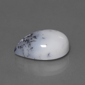 8.14 ct Multicolor Dendritic Chalcedony Stone, Natural Dendritic Chalcedony in Pear Cabochon Shape for Sale