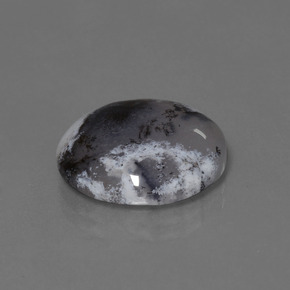 7.64 ct Multicolor Dendritic Chalcedony Stone, Natural Dendritic Chalcedony in Round Cabochon Shape for Sale