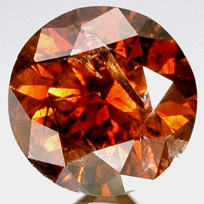 0.62 ct Orange Diamond Gemstone, Diamond Gem in Diamond-Cut Shape for Sale.