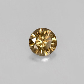 0.30 ct Brown Diamond Stone, Natural Diamond in Diamond-Cut Shape for Sale