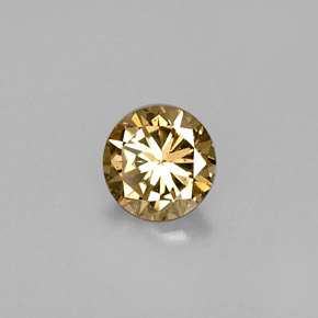 0.37 ct Brown Diamond Stone, Natural Diamond in Diamond-Cut Shape for Sale