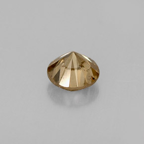 Diamond Gemstone in 4.6 mm Size for Sale, Diamond Stone in Golden Brown Color