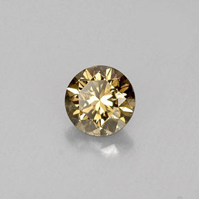 0.42 ct Brown Diamond Stone, Natural Diamond in Diamond-Cut Shape for Sale