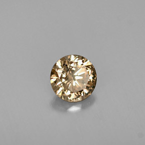 0.44 ct Brown Diamond Stone, Natural Diamond in Diamond-Cut Shape for Sale
