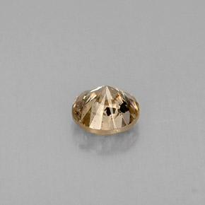 Diamond Gemstone in 4.6 mm Size for Sale, Diamond Stone in Golden Brown Color