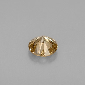 Diamond Gemstone in 4.7 mm Size for Sale, Diamond Stone in Golden Brown Color